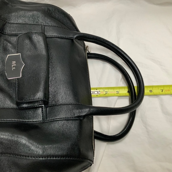 Lauren Ralph Lauren Black Leather Satchel Bag - Picture 10 of 10